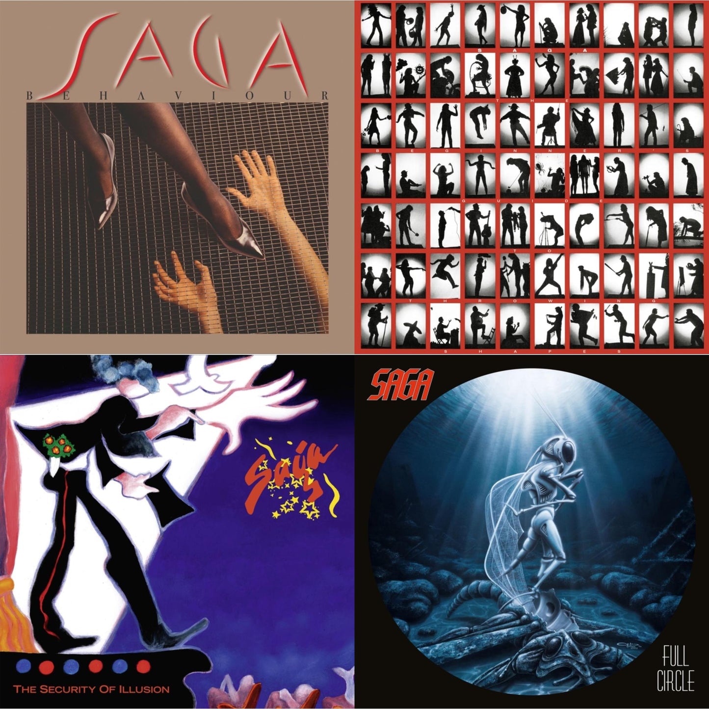 Saga - Behaviour & Beginner's Guide To Throwing Shapes (180G/Remastered) & Security Of Illusion (180G/Remastered) & Full Circle (2021 Reissue) - LP Vinyl Bundle