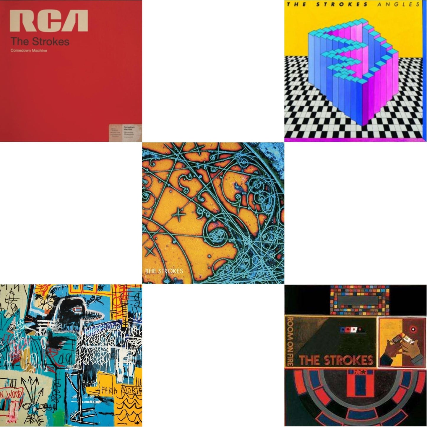Strokes - Is This It & New Abnormal (180G/Clear Apet Slipcase/Dl Insert) & Room On Fire & Angles (Gatefold) & Comedown Machine - LP Vinyl Bundle