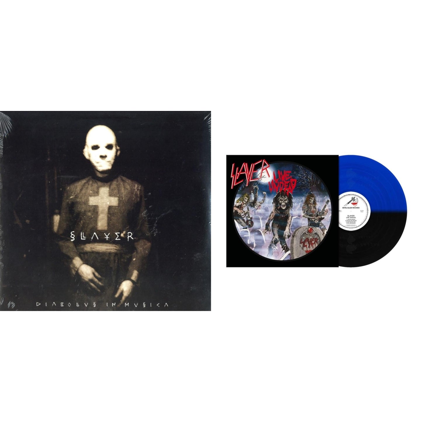 Slayer - Live Undead (Midnight Blue & Black Split LP Vinyl) & Diabolus In Musica