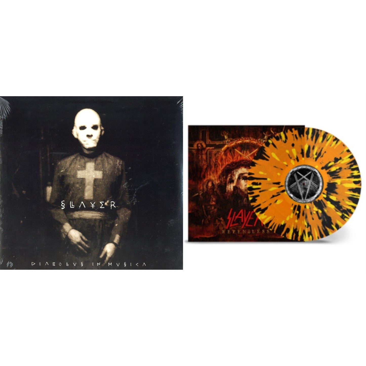 Slayer - Diabolus In Musica & Repentless (Trans Orange Yellow Black Splatter LP Vinyl)