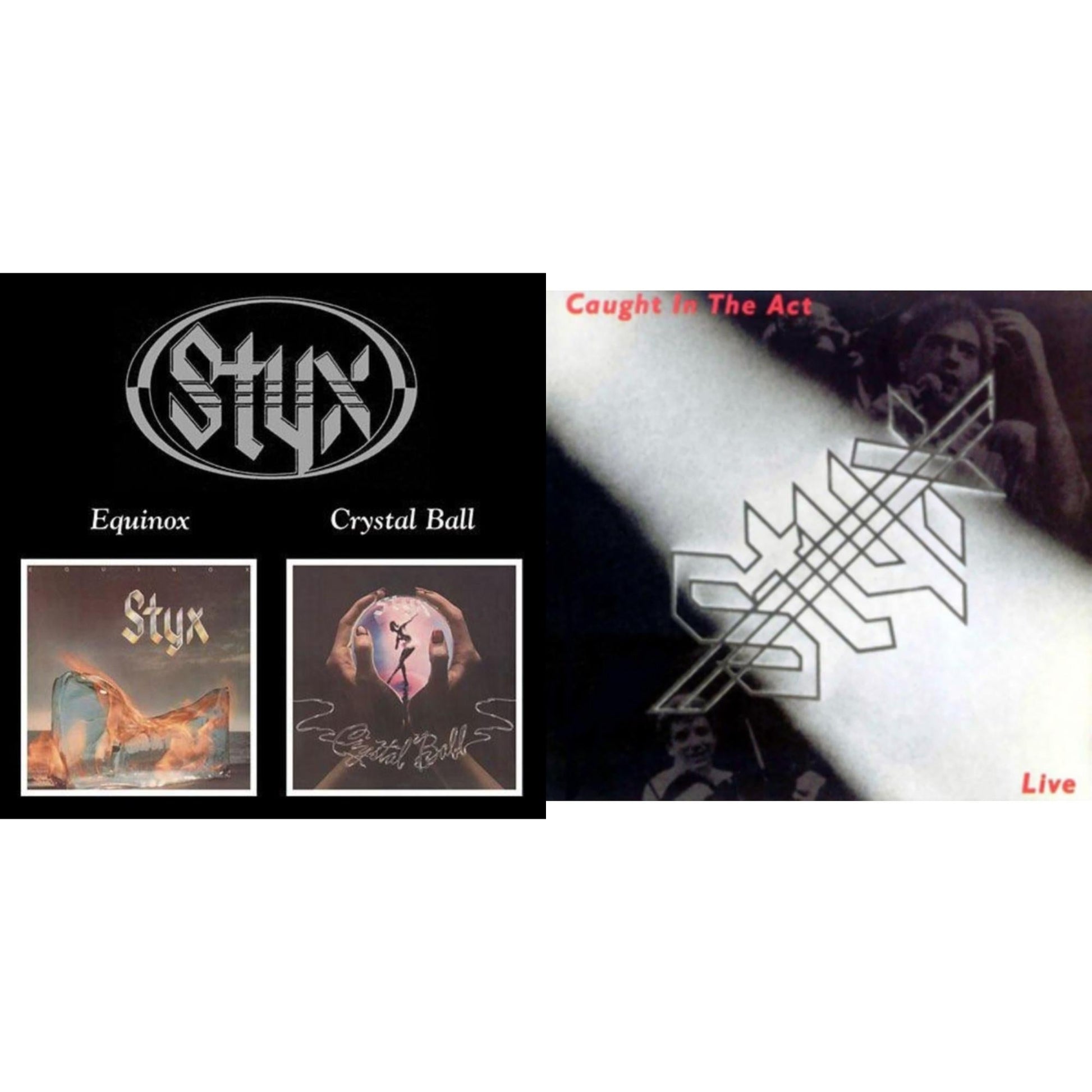Styx - Equinox / Crystal Ball (Remastered) & Caught In The Act Live (Remastered) - CD Bundle