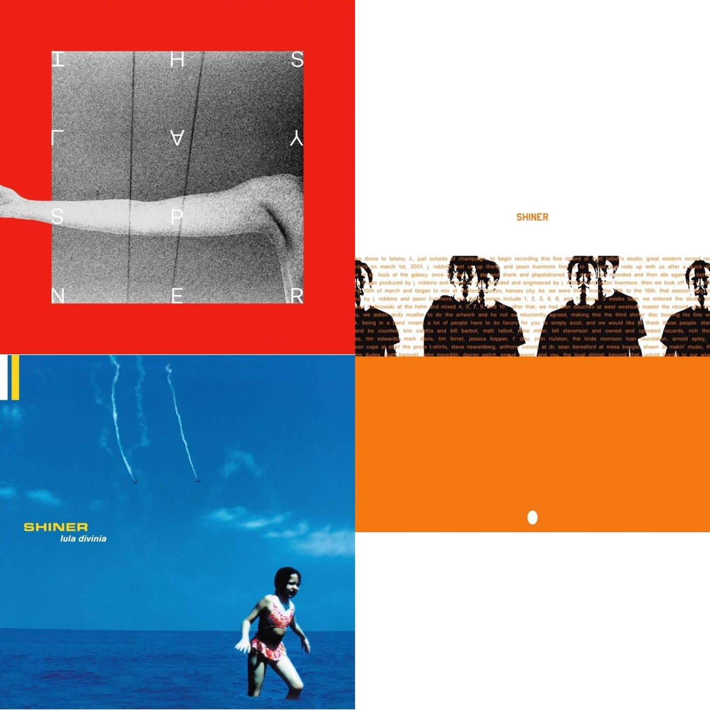 Shiner - Splay (Transparent Red LP Vinyl) & Luna Divinia (Mustard Yellow LP Vinyl) & Egg (Orange LP Vinyl)
