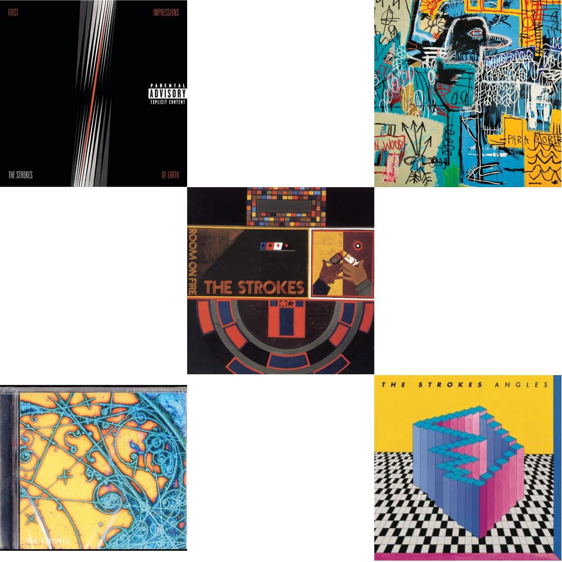 Strokes - Is This It & New Abnormal (Jewel Case/Clear Aprt O-Card With Print) & First Impressions Of Earth & Angles & Room On Fire - CD Bundle
