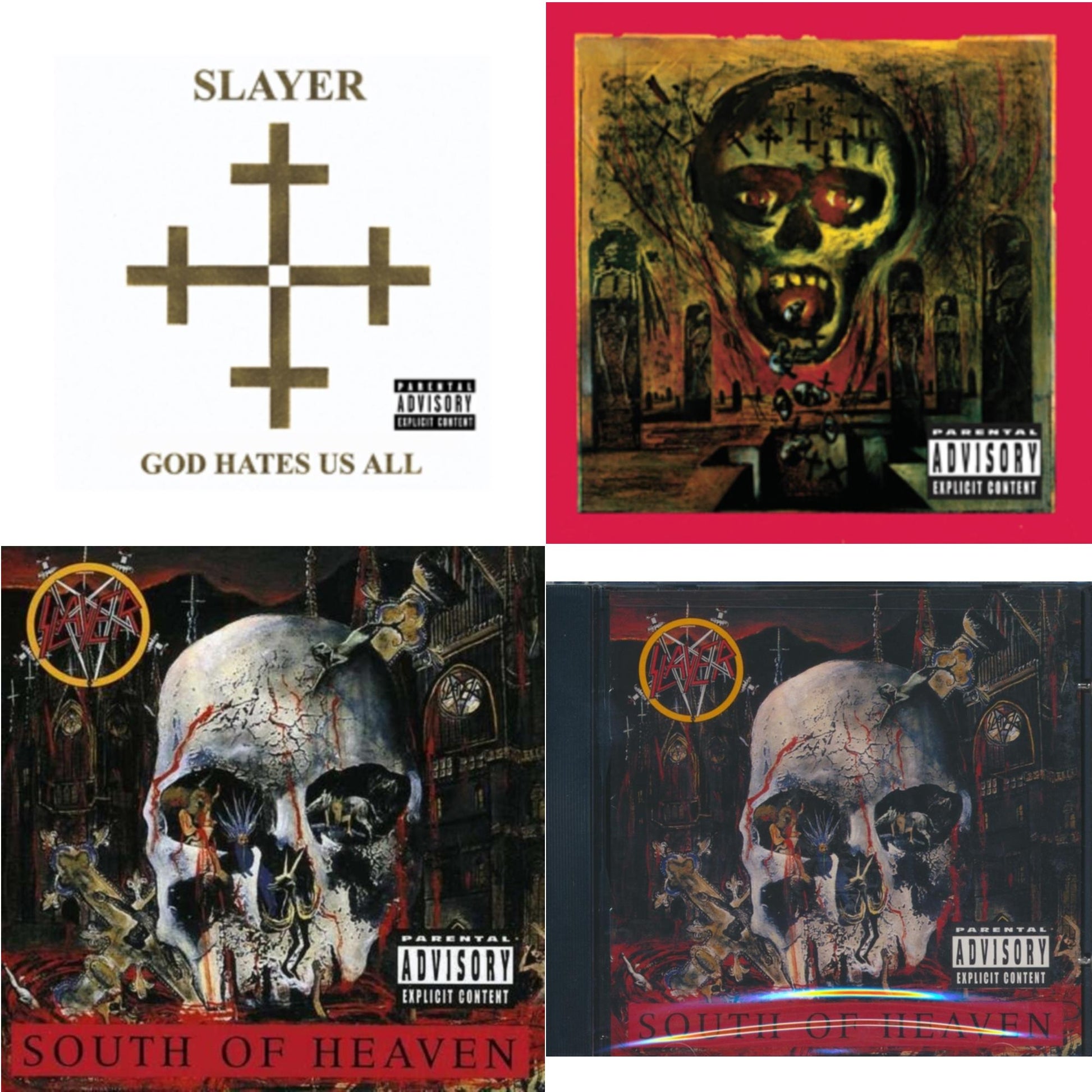 Slayer - God Hates Us All & Seasons In The Abyss & South Of Heaven & South Of Heaven - CD Bundle