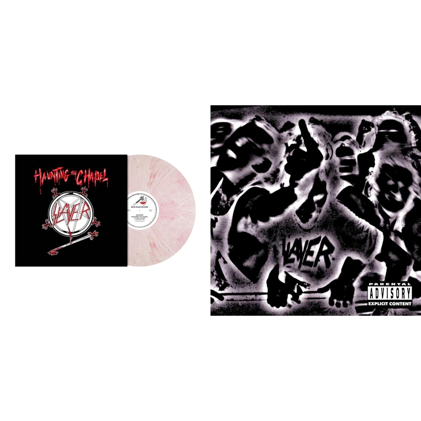 Slayer - Haunting The Chapel (Red & White Marbled LP Vinyl) & Undisputed Attitude