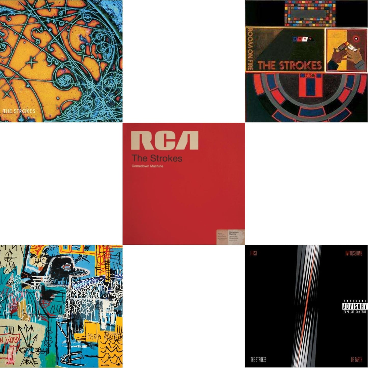 Strokes - Is This It & New Abnormal (180G/Clear Apet Slipcase/Dl Insert) & Comedown Machine & Room On Fire & First Impressions Of Earth - LP Vinyl Bundle