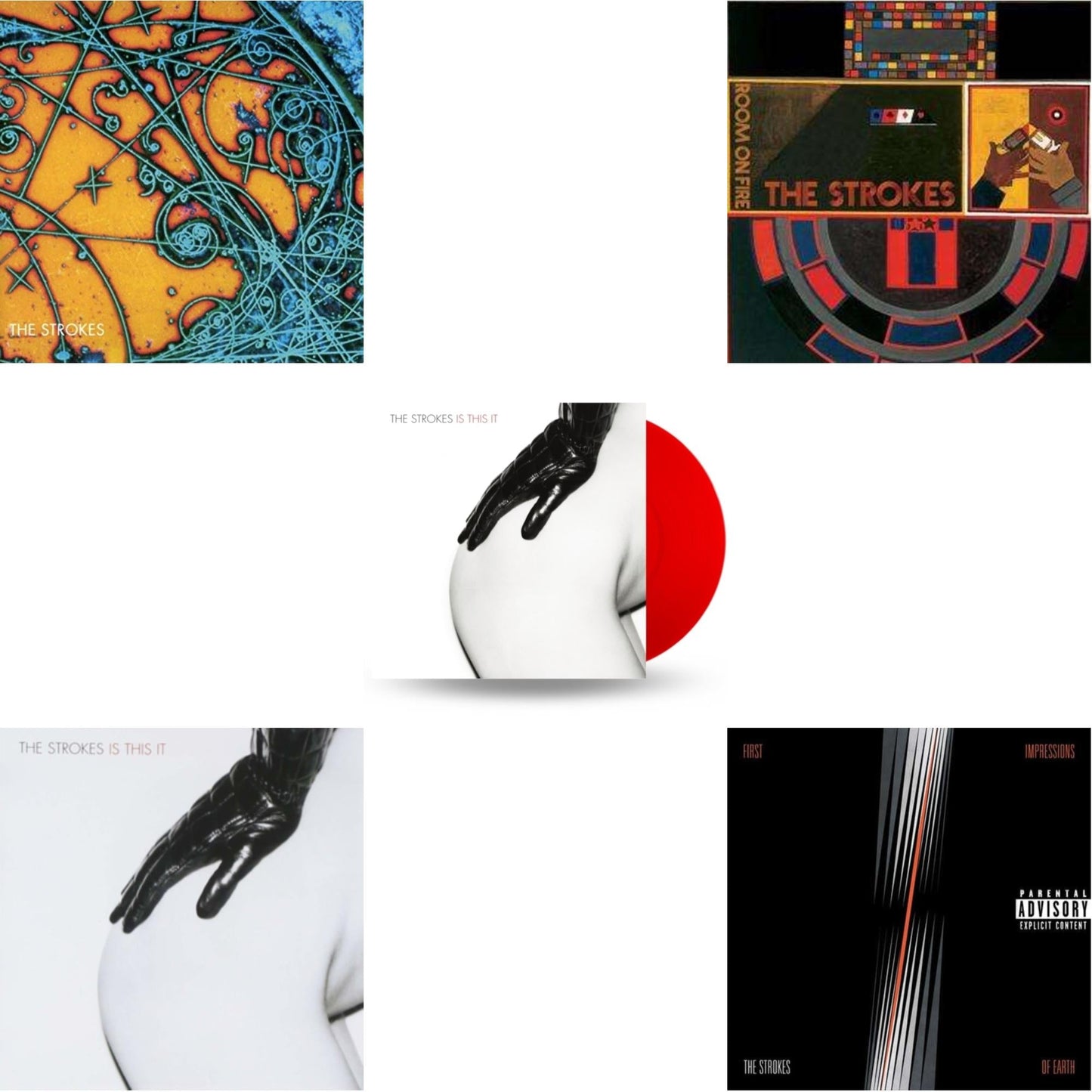 Strokes - Is This It & Is This It & Is This It (Red LP Vinyl) & Room On Fire & First Impressions Of Earth