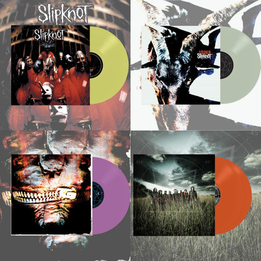 Slipknot - Slipknot (Lemon LP Vinyl) & Iowa (X) (2LP/Color Vinyl) & Volume 3: The Subliminal Verses (X) (Violet Vinyl/2LP) & All Hope Is Gone (Orange Vinyl/2LP)