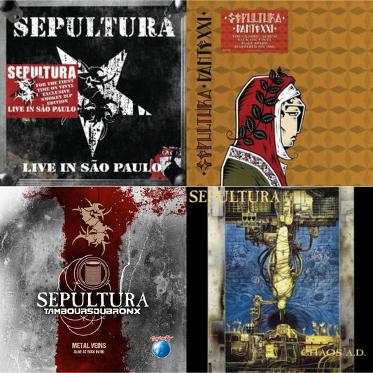 Sepultura - Chaos A.D. (Expanded Edition/2LP) & Metal Veins - Alive At Rock In Rio (Limited/2LP) & Dante Xxi & Live In Sao Paulo (2LP)