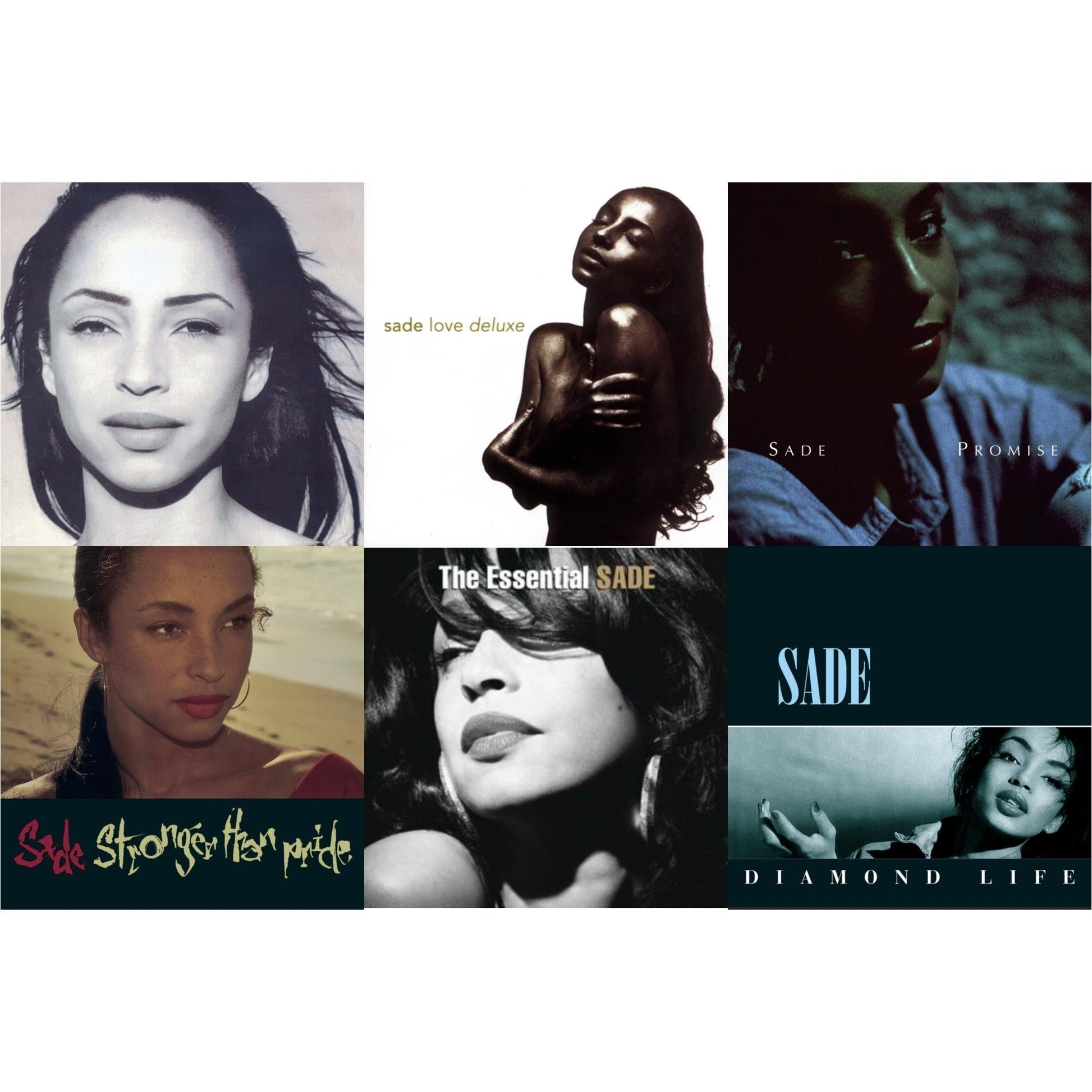 Sade - Best Of Sade & Love Deluxe & Promise & Stronger Than Pride & Essential Sade & Diamond Life - CD Bundle