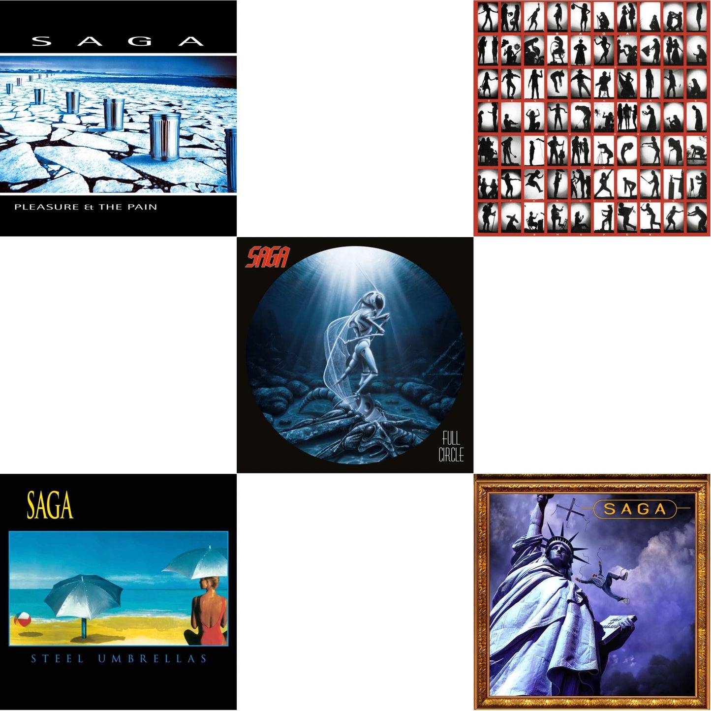 Saga - Pleasure & The Pain & Steel Umbrellas & Full Circle (2021 Reissue) & Beginner's Guide To Throwing Shapes (180G/Remastered) & Generation 13 (2LP)