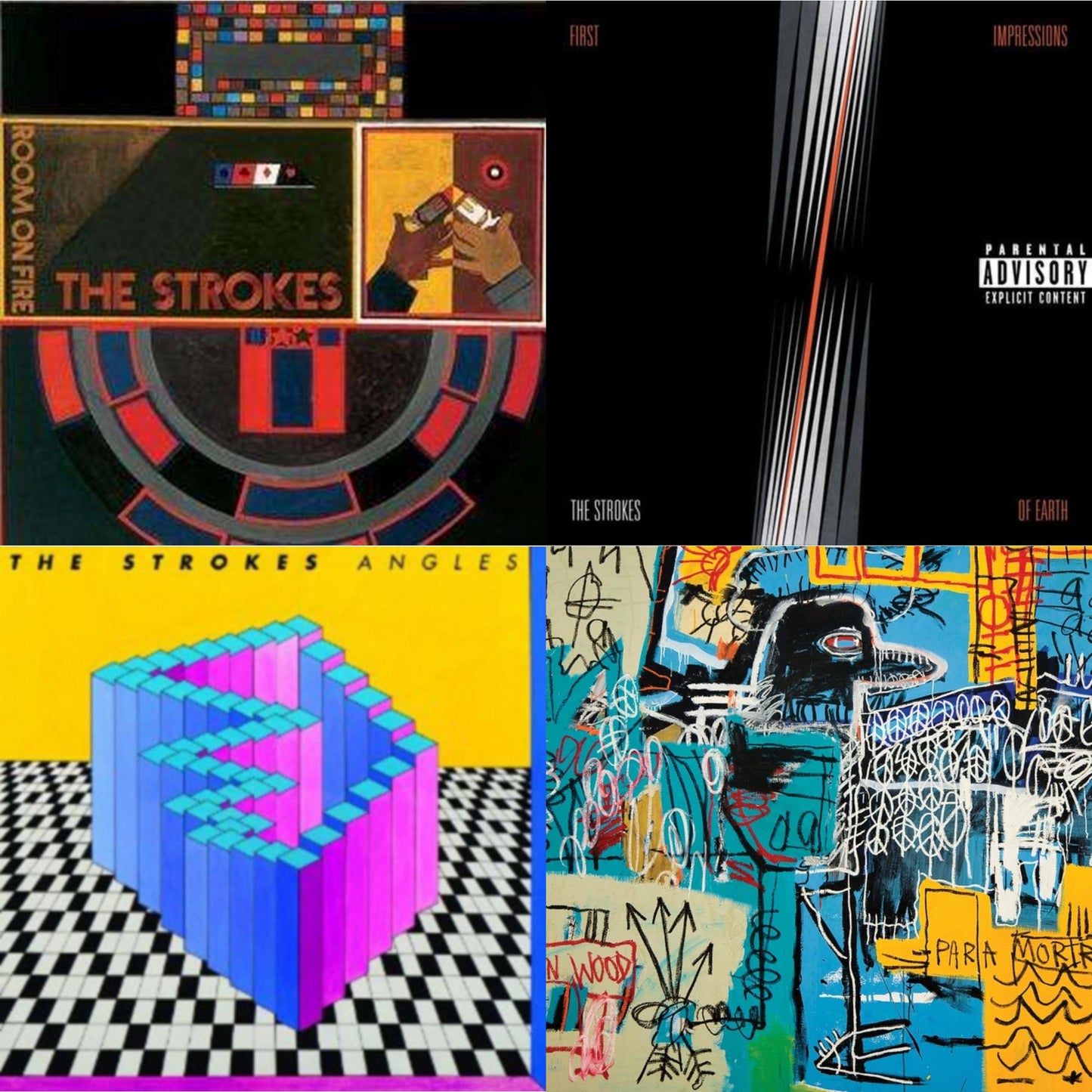Strokes - New Abnormal (180G/Clear Apet Slipcase/Dl Insert) & Room On Fire & First Impressions Of Earth & Angles (Gatefold) - LP Vinyl Bundle