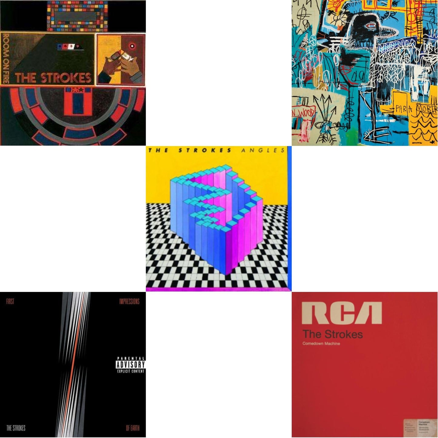 Strokes - New Abnormal (180G/Clear Apet Slipcase/Dl Insert) & Room On Fire & First Impressions Of Earth & Angles (Gatefold) & Comedown Machine - LP Vinyl Bundle