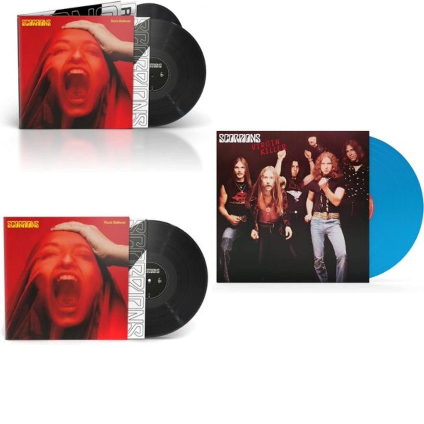 Scorpions - Virgin Killer (180G/Sky Blue LP Vinyl) & Rock Believer (Deluxe/180G/2LP/Limited) & Rock Believer