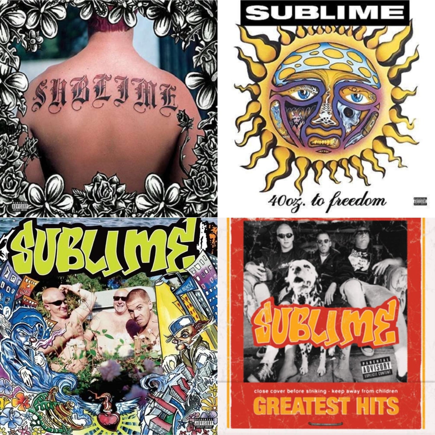 Sublime - Sublime & 40Oz. To Freedom & Second Hand Smoke & Greatest Hits (X) - LP Vinyl Bundle