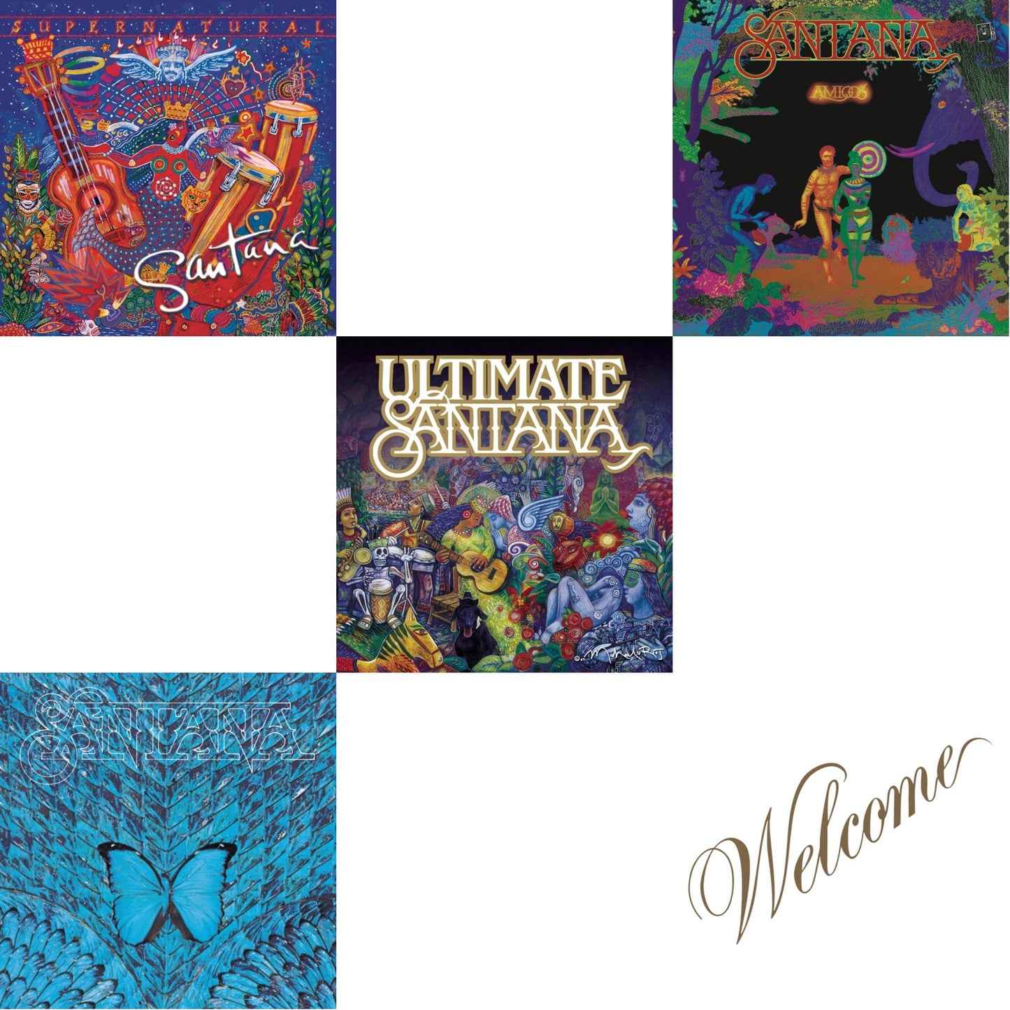 Santana - Ultimate Santana & Welcome & Borboletta & Amigos & Supernatural - CD Bundle