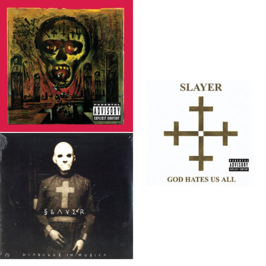 Slayer - Diabolus In Musica & God Hates Us All & Seasons In Abyss - LP Vinyl Bundle