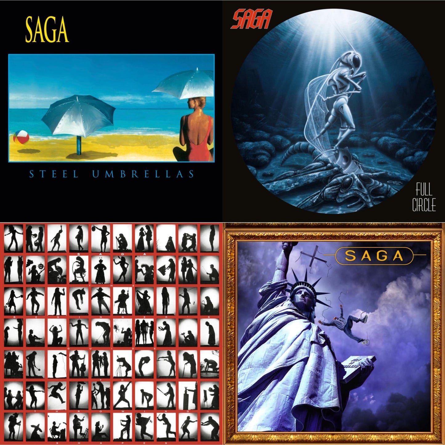 Saga - Steel Umbrellas & Full Circle (2021 Reissue) & Beginner's Guide To Throwing Shapes (180G/Remastered) & Generation 13 (2LP)