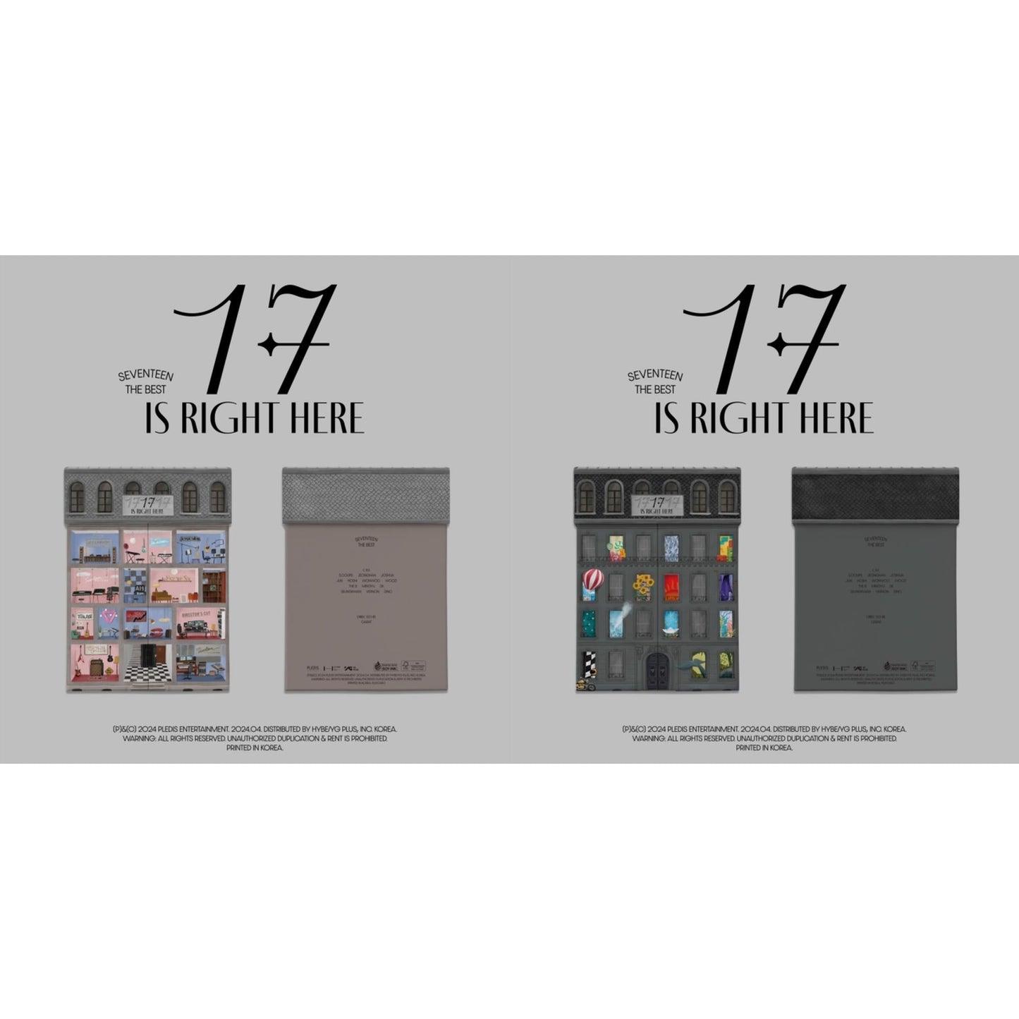 Seventeen - Seventeen Best Album 17 Is Right Here (Here Ver.) & Seventeen Best Album 17 Is Right Here (Hear Ver.) - CD Bundle