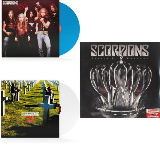 Scorpions - Virgin Killer (180G/Sky Blue LP Vinyl) & Taken By Force (180G/White LP Vinyl) & Return To Forever (2LP/180G/Dl Card/Gatefold)