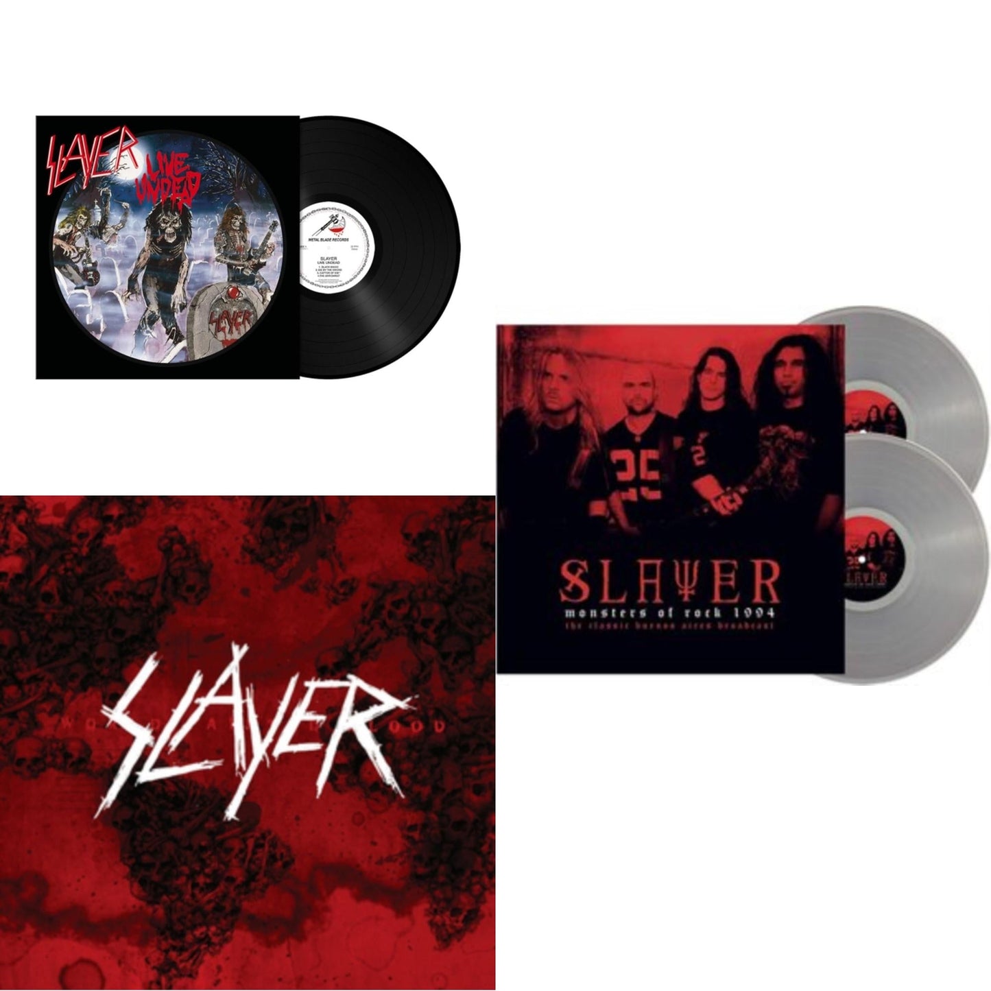 Slayer - Live Undead (180G) & World Painted Blood & Monsters Of Rock 1994 (2LP/140G/Clear Vinyl)