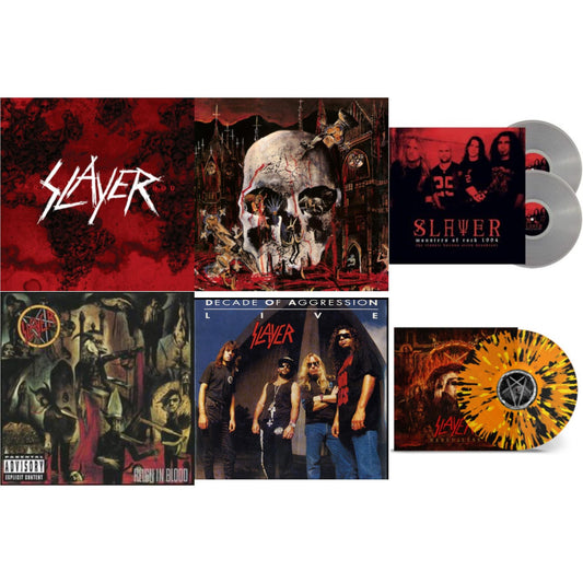 Slayer - Live: Decade Of Aggression & Reign In Blood & South Of Heaven & World Painted Blood & Repentless (Trans Orange Yellow Black Splatter LP Vinyl) & Monsters Of Rock 1994 (2LP/140G/Clear Vinyl)