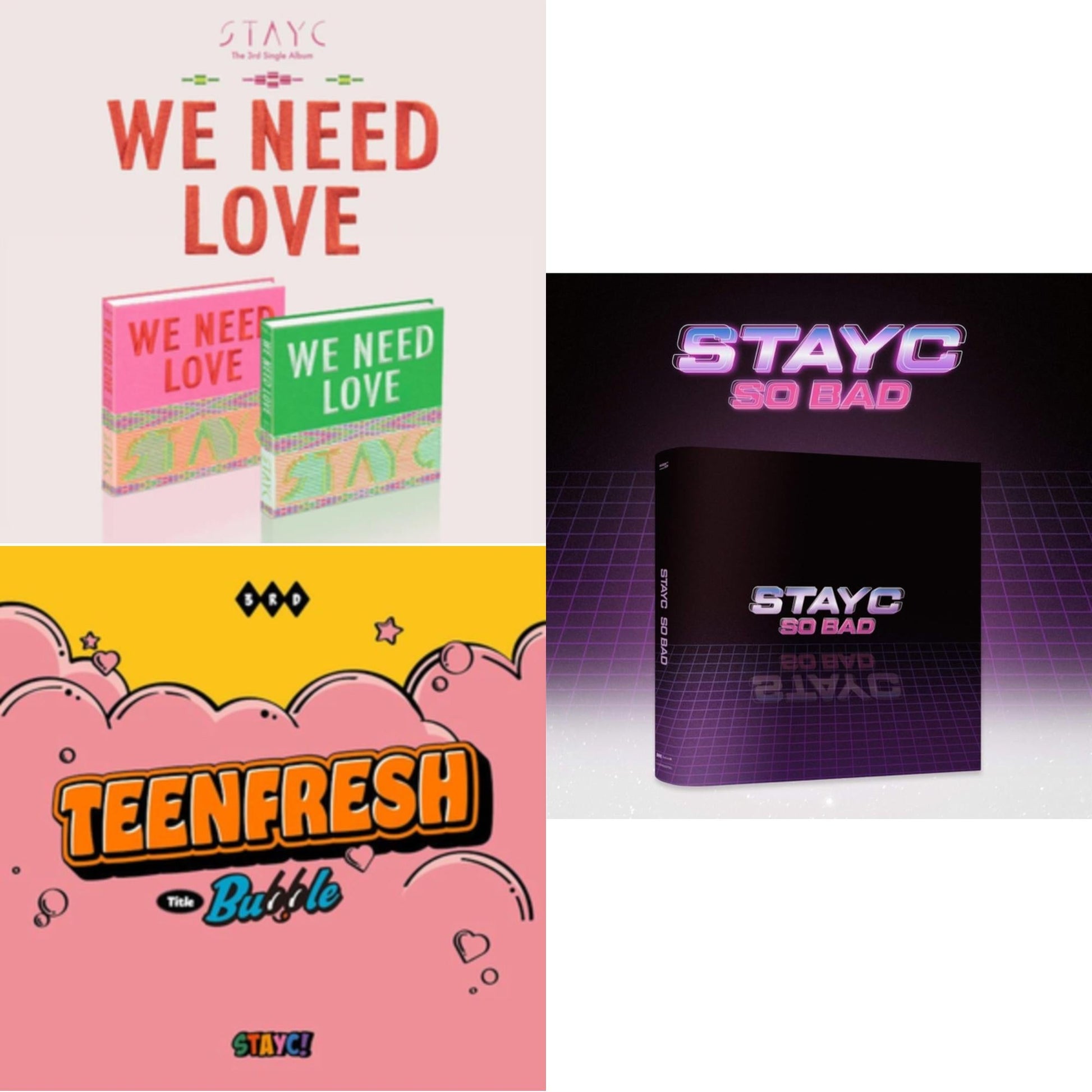 Stayc - We Need Love & Teenfresh & Star To A Young Culture - CD Bundle