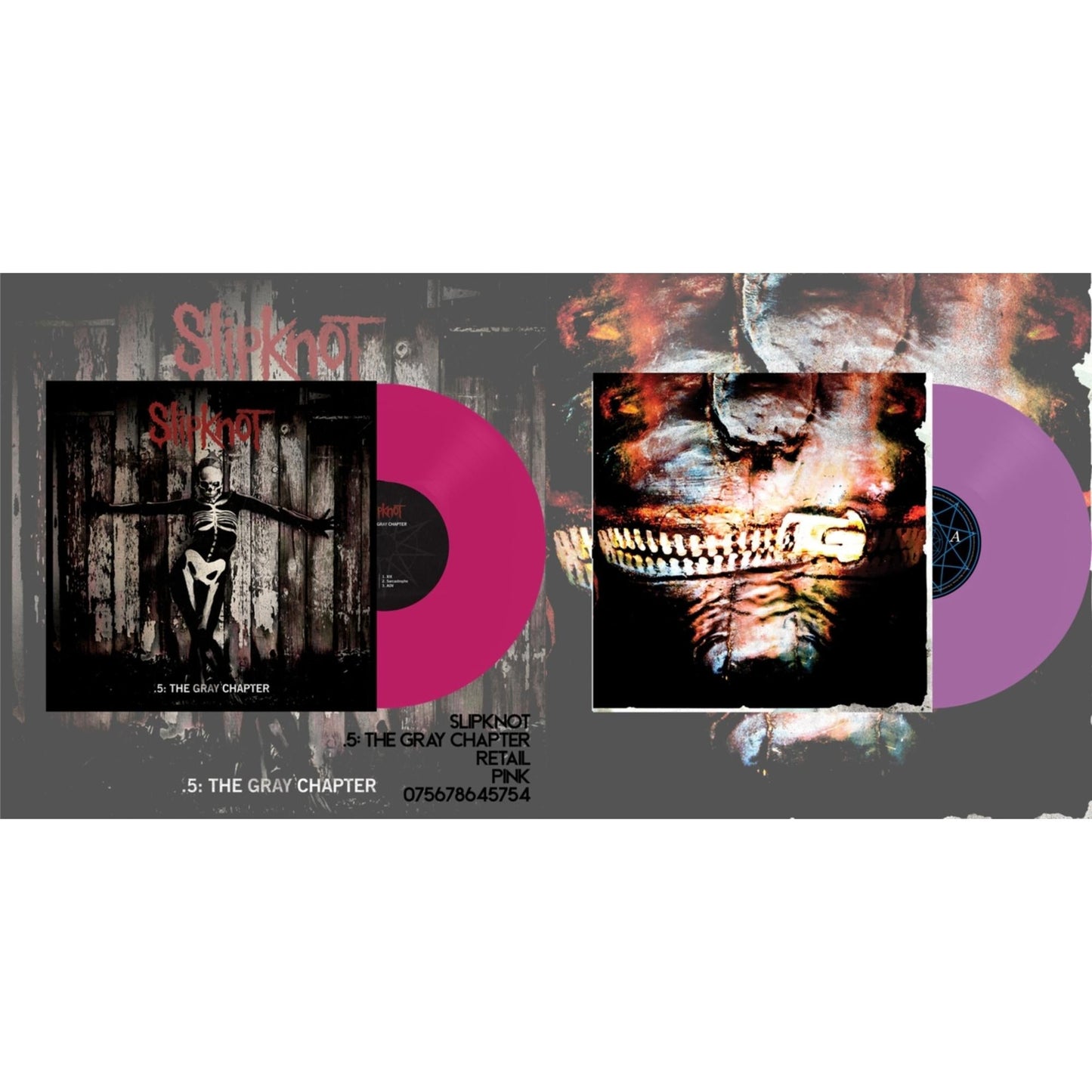 Slipknot - Volume 3: The Subliminal Verses (X) (Violet Vinyl/2LP) & .5: The Gray Chapter (X) (Pink Vinyl/2LP)