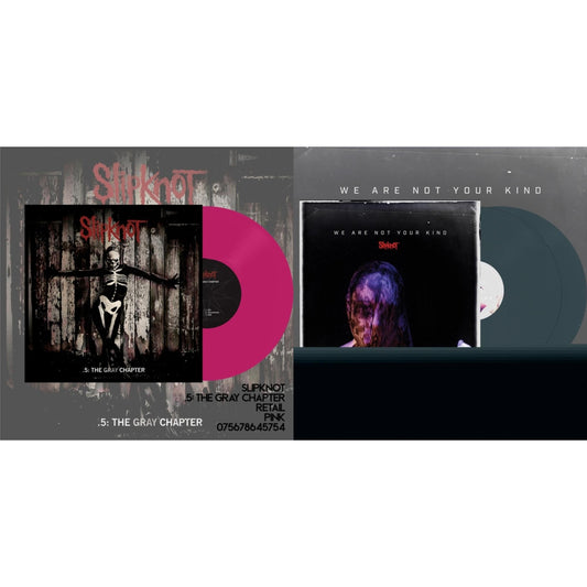Slipknot - .5: The Gray Chapter (X) (Pink Vinyl/2LP) & We Are Not Your Kind (2LP/Light Blue Vinyl)