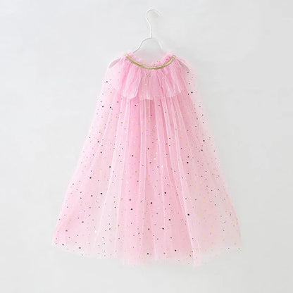 Summer Girl Princess Party Accessories Cloak Snow Queen Elsa Anna Costume
