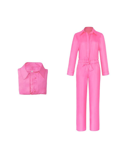 Margot Robbie Barbie Pink Cosplay Halloween Movie Uniform