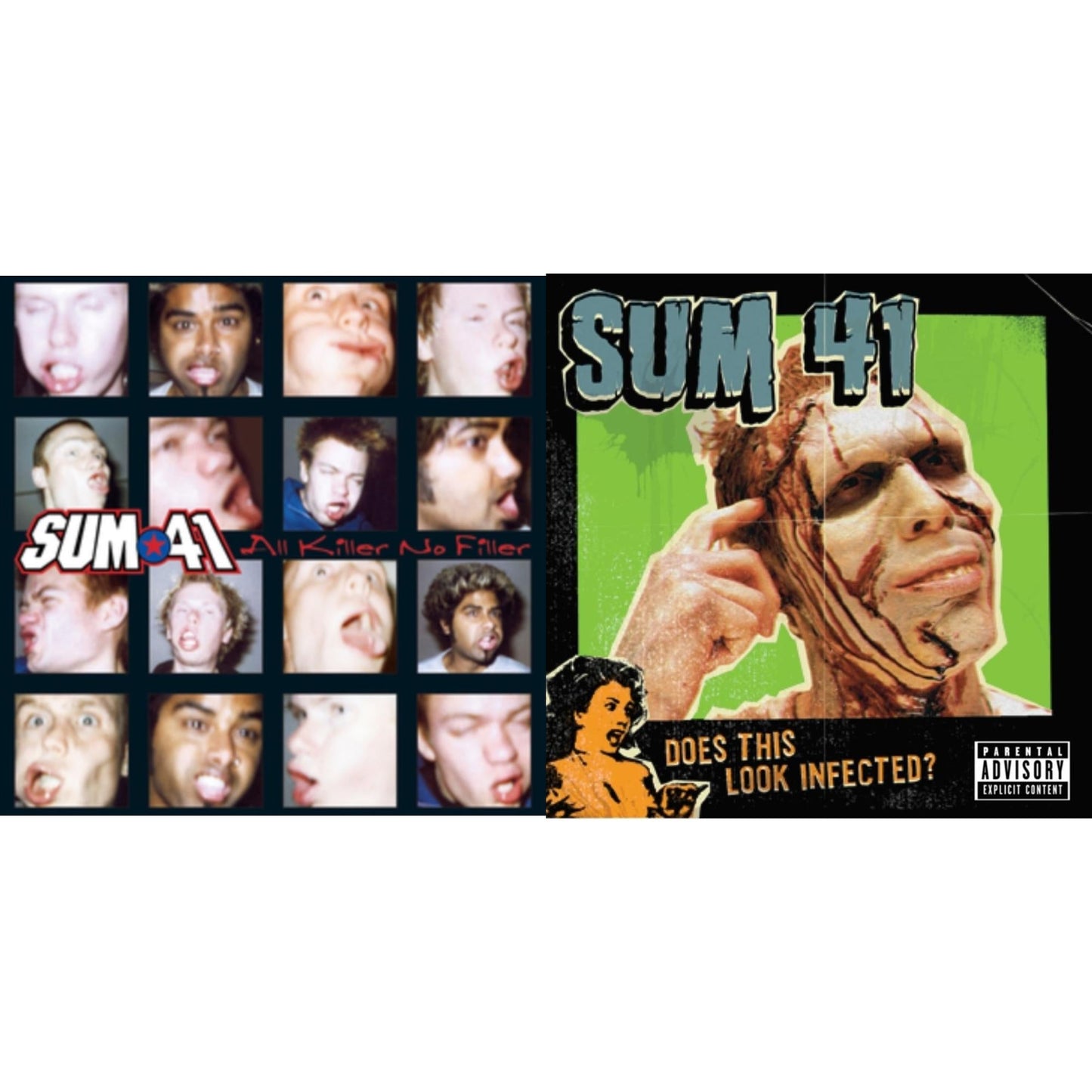 Sum 41 - All Killer No Filler & Does This Look Infected? (Green & Blue LP Vinyl)