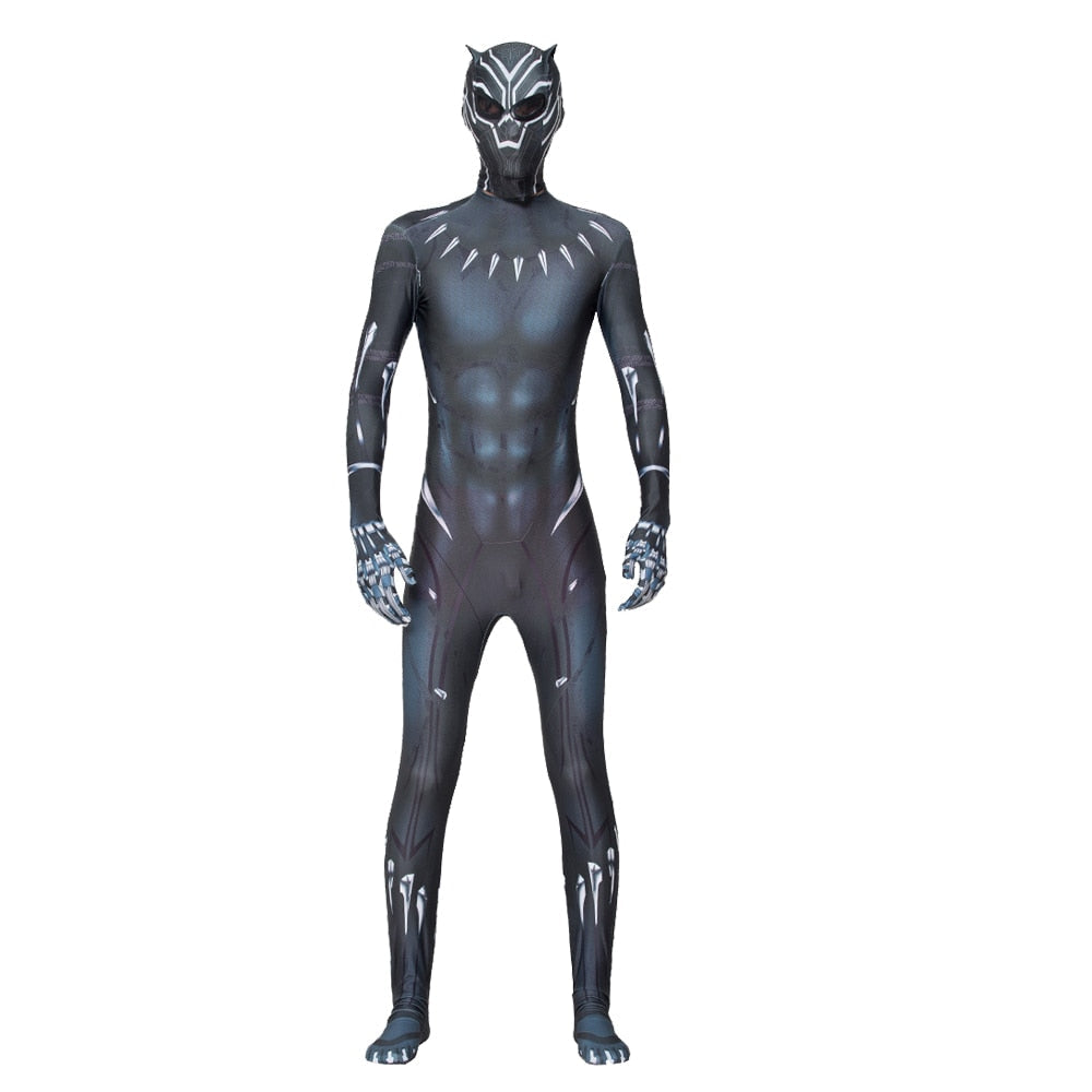 Black Panther Attacked Mask Adult Kids Jumpsuits