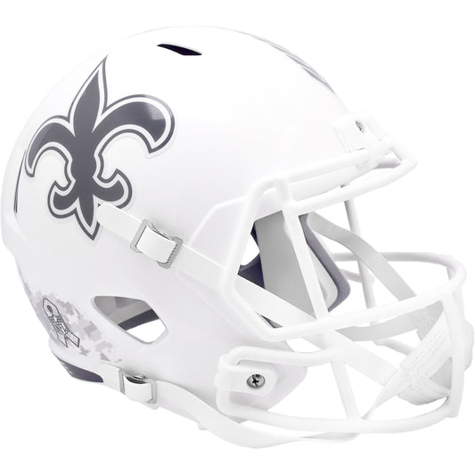 New Orleans Saints 2024 Salute to Service Riddell Speed Replica Football Helmet