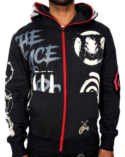 SAW™ - Billy The Puppet Full Zip Black Mens Hoodie