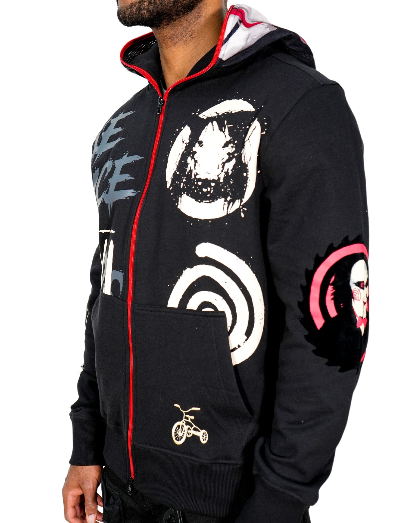 SAW™ - Billy The Puppet Full Zip Black Mens Hoodie