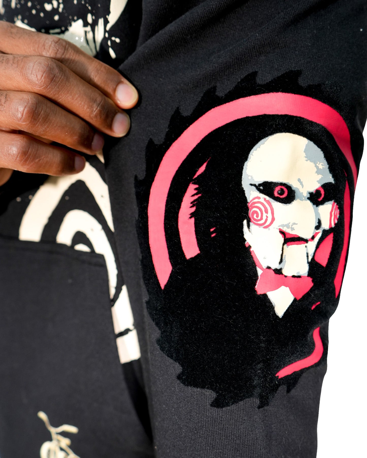 SAW™ - Billy The Puppet Full Zip Black Mens Hoodie