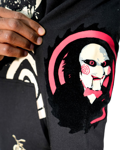 SAW™ - Billy The Puppet Full Zip Black Mens Hoodie