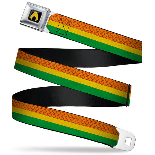 Aquaman Rasta Logo Full Color Black Yellow Seatbelt Belt
