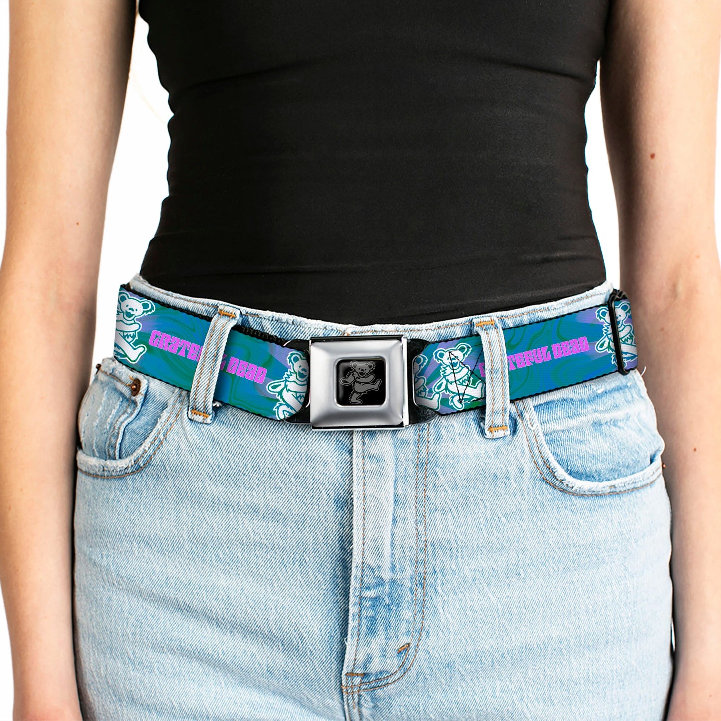 Grateful Dead Dancing Bear Trio Seatbelt Belt