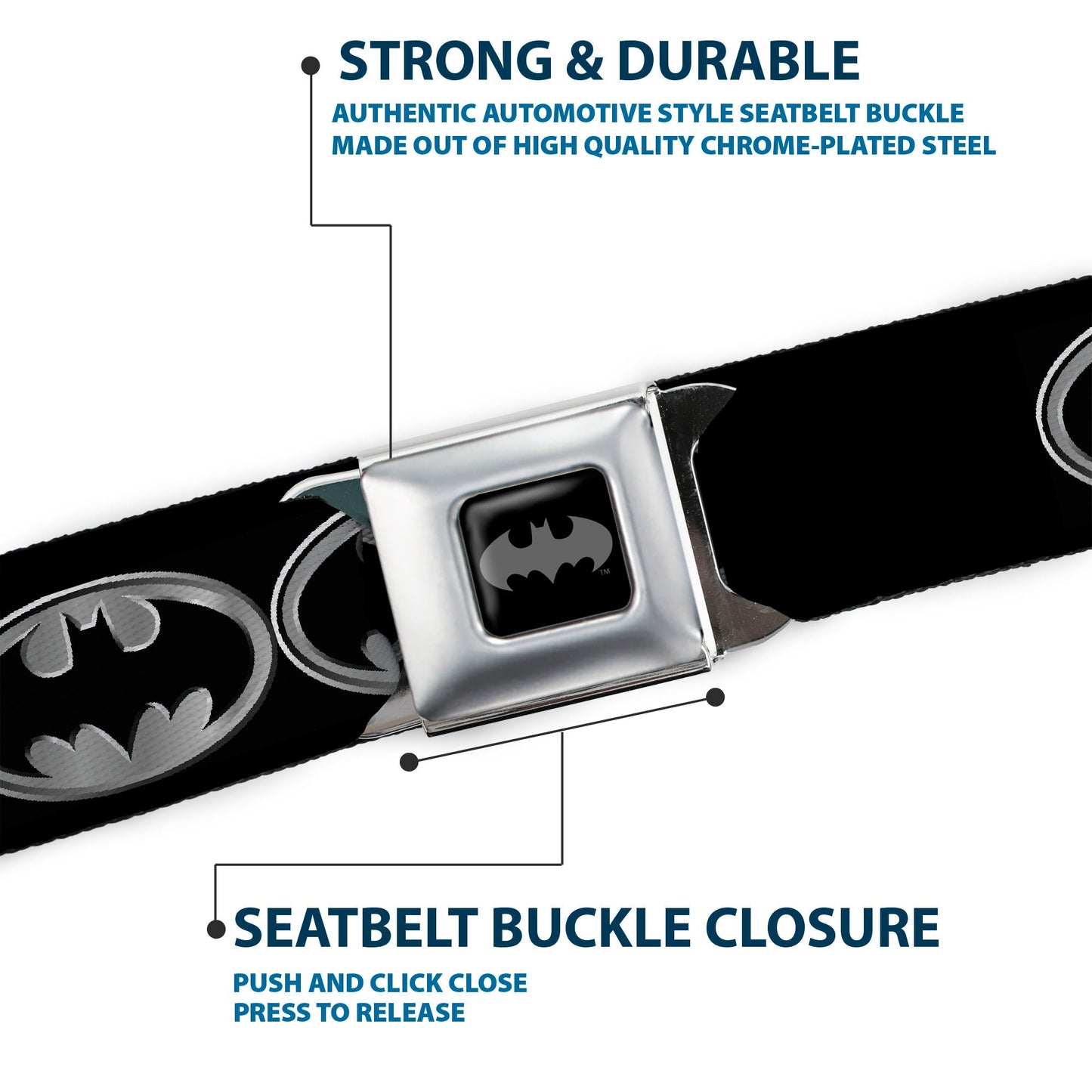Batman Shield Seatbelt Belt