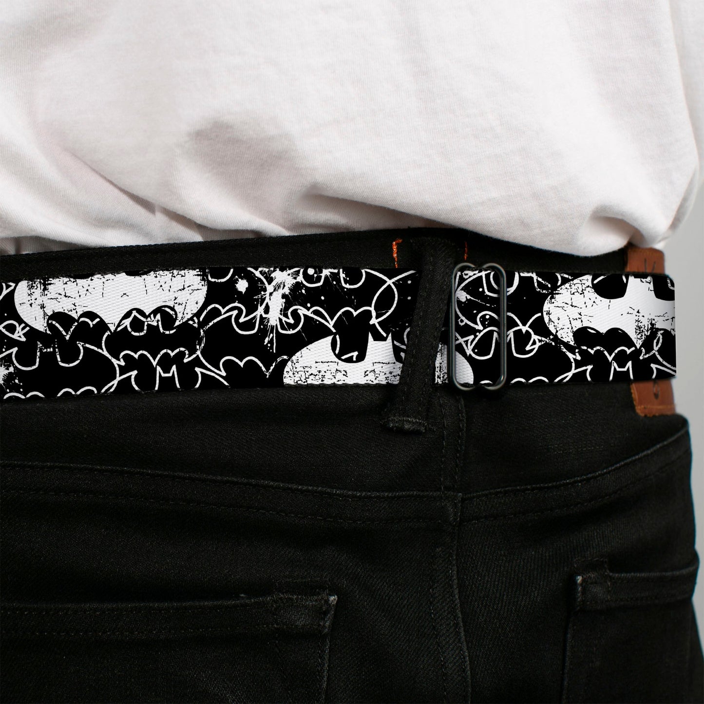 Batman Outlines Seatbelt Belt