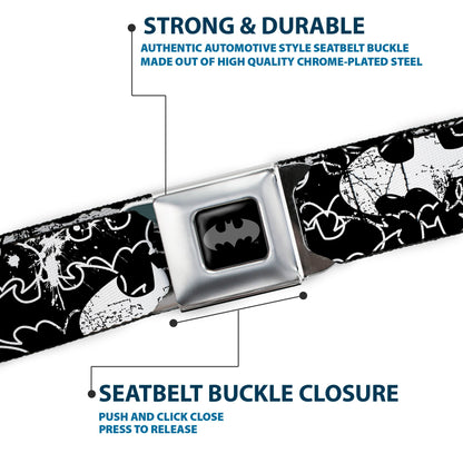 Batman Outlines Seatbelt Belt