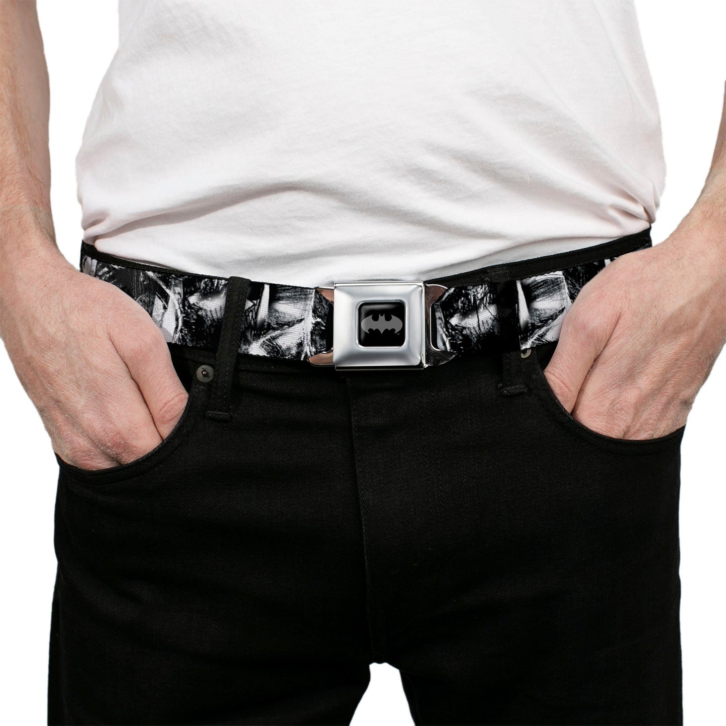 Batman Bat Shield Sketch Seatbelt Belt
