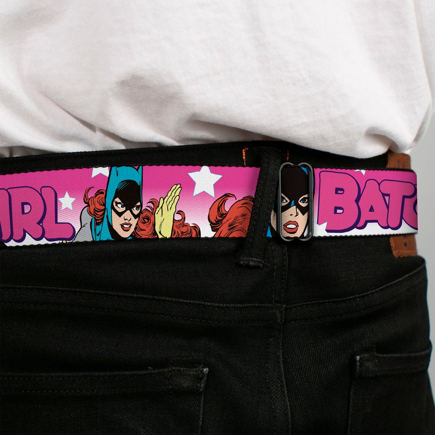 Batman Batgirl Bubble Letters Seatbelt Belt
