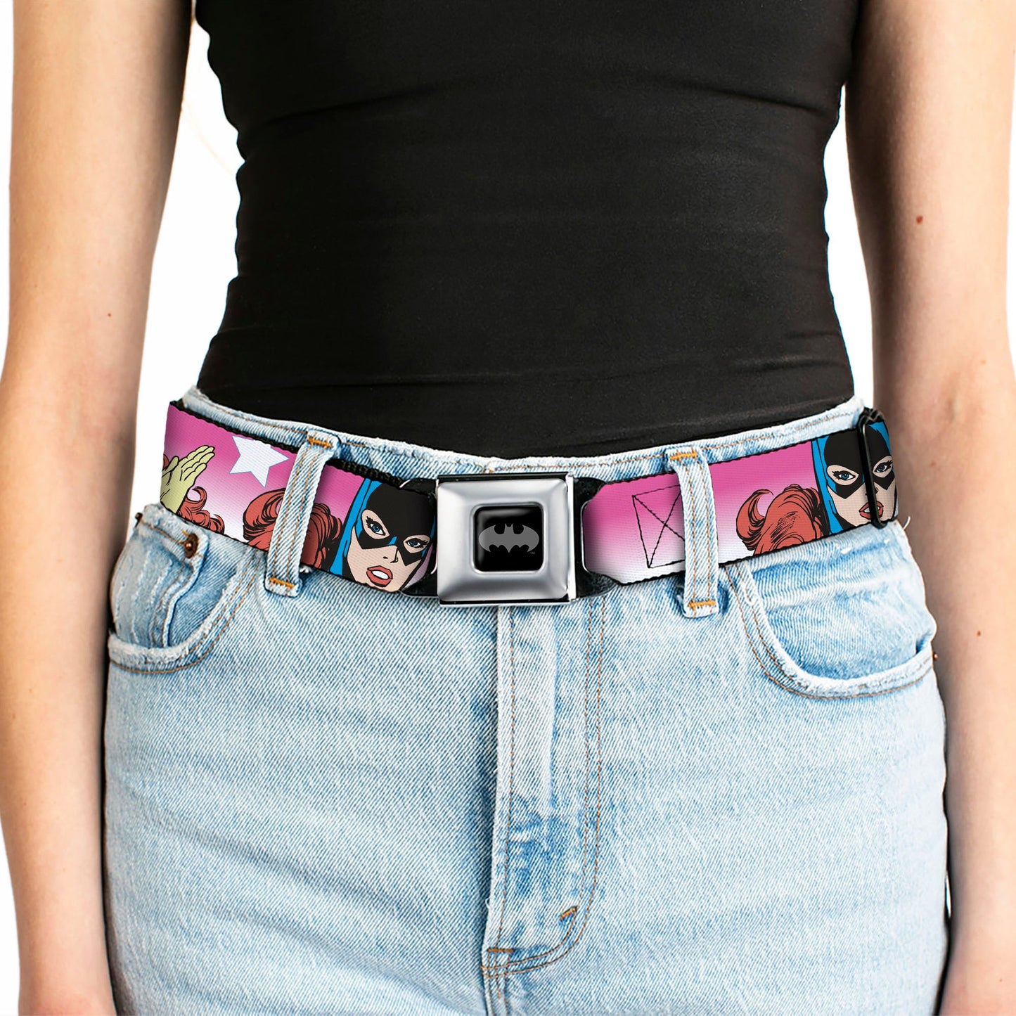 Batman Batgirl Bubble Letters Seatbelt Belt