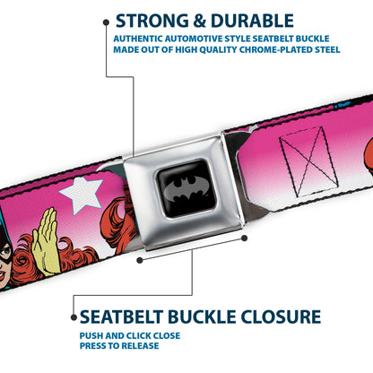 Batman Batgirl Bubble Letters Seatbelt Belt
