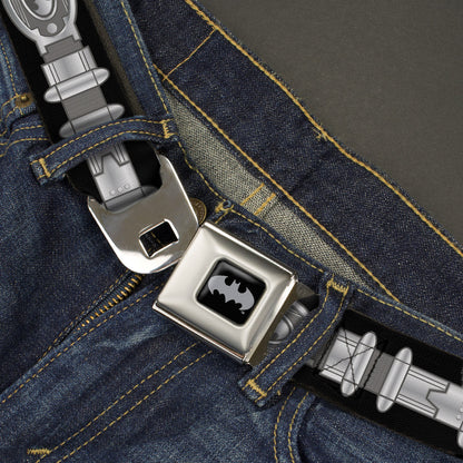 Batman Black Silver Seatbelt Belt