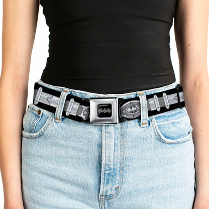 Batman Black Silver Seatbelt Belt