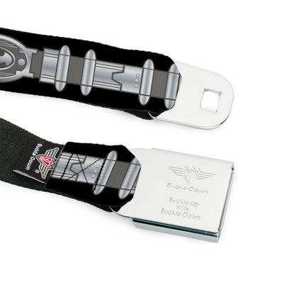 Batman Black Silver Seatbelt Belt